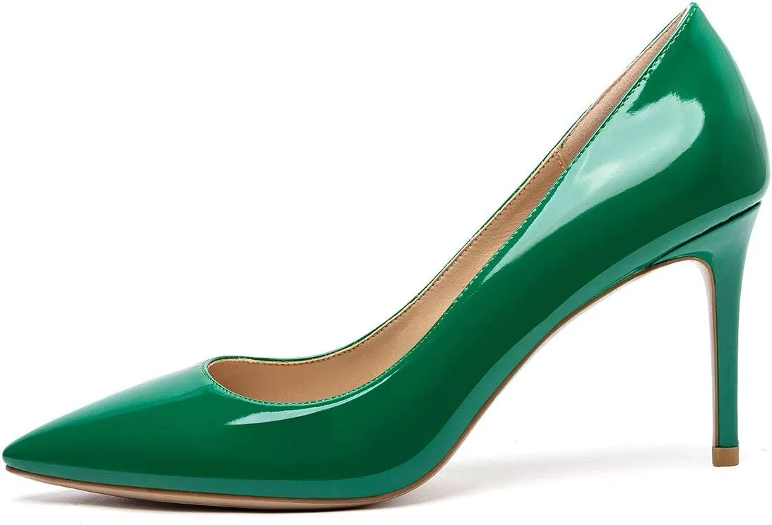 Castamere Womens Basic High Heels Pumps Slip-on Pointy Toe Stilettos 8.5 CM Heel