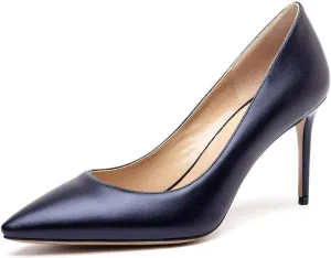 Castamere Womens Basic High Heels Pumps Slip-on Pointy Toe Stilettos 8.5 CM Heel