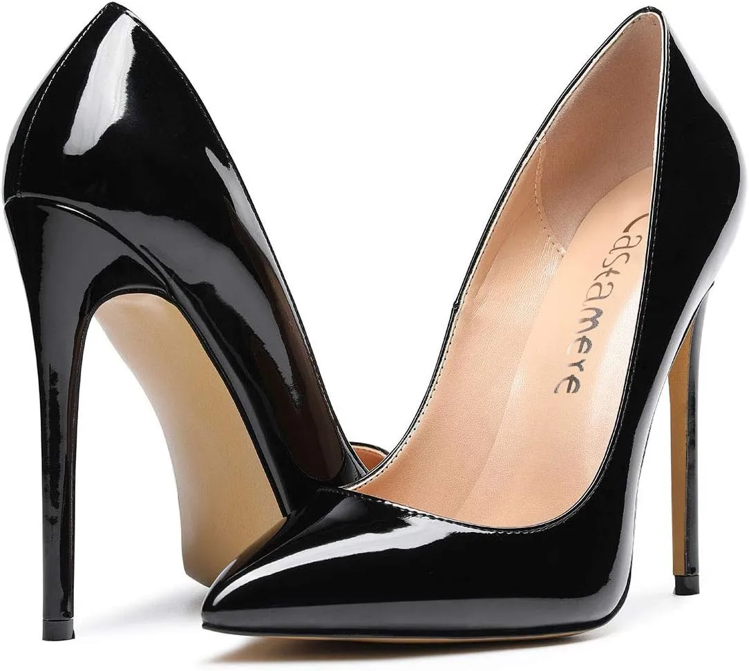 Castamere Womens High Heel Pumps Slip-on Pointy-Toe Elegant Stilettos Shoes 4.7Inch Heels Basic Pump