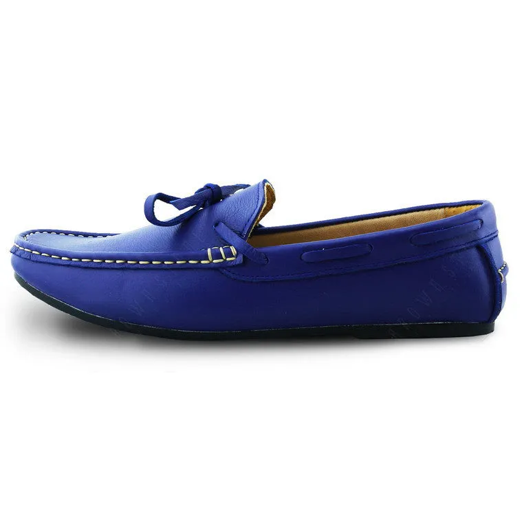 Casualist Lace Leather Loafer Wrinkle Soft Indigo Blue