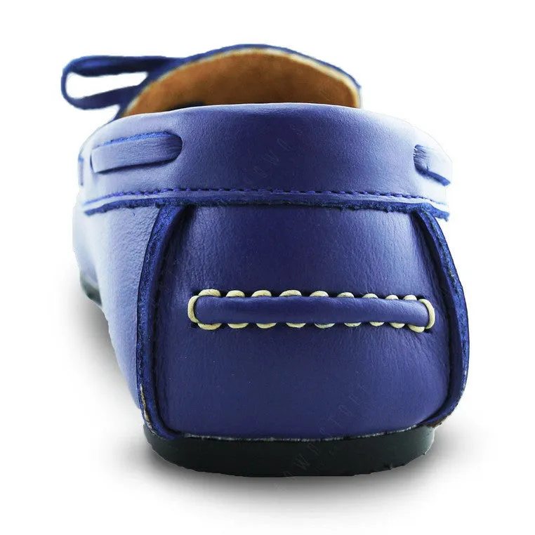 Casualist Lace Leather Loafer Wrinkle Soft Indigo Blue