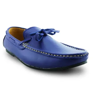 Casualist Lace Leather Loafer Wrinkle Soft Indigo Blue