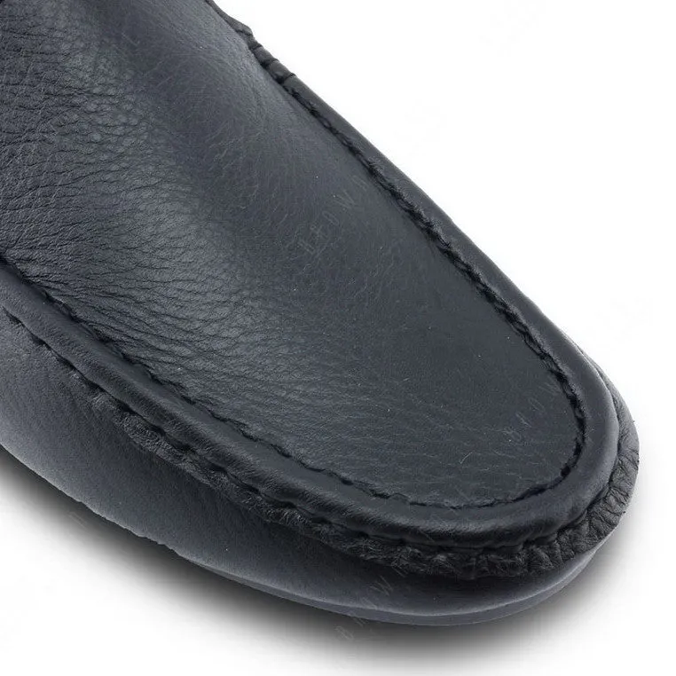 Casualist Leather Loafer Wrinkle Soft Black