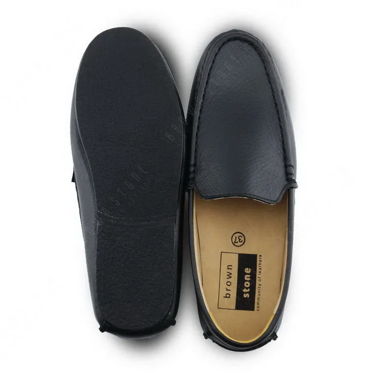 Casualist Leather Loafer Wrinkle Soft Black