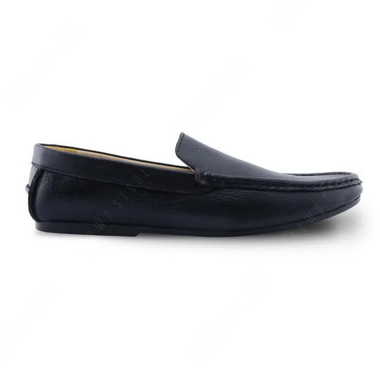 Casualist Leather Loafer Wrinkle Soft Black