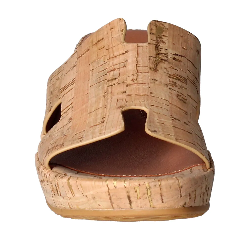 Catiana Slip on Sandal - Natural Gold Cork