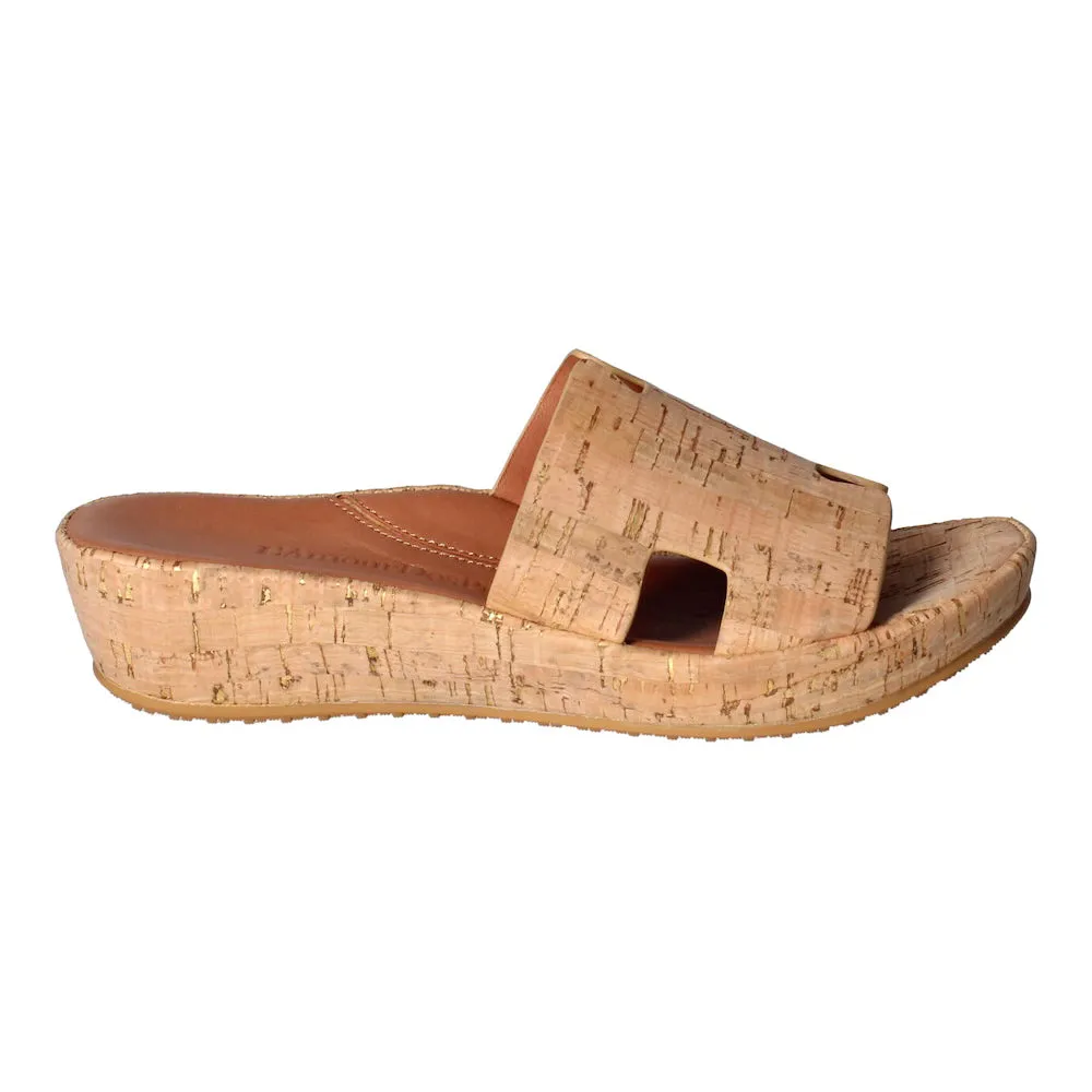 Catiana Slip on Sandal - Natural Gold Cork