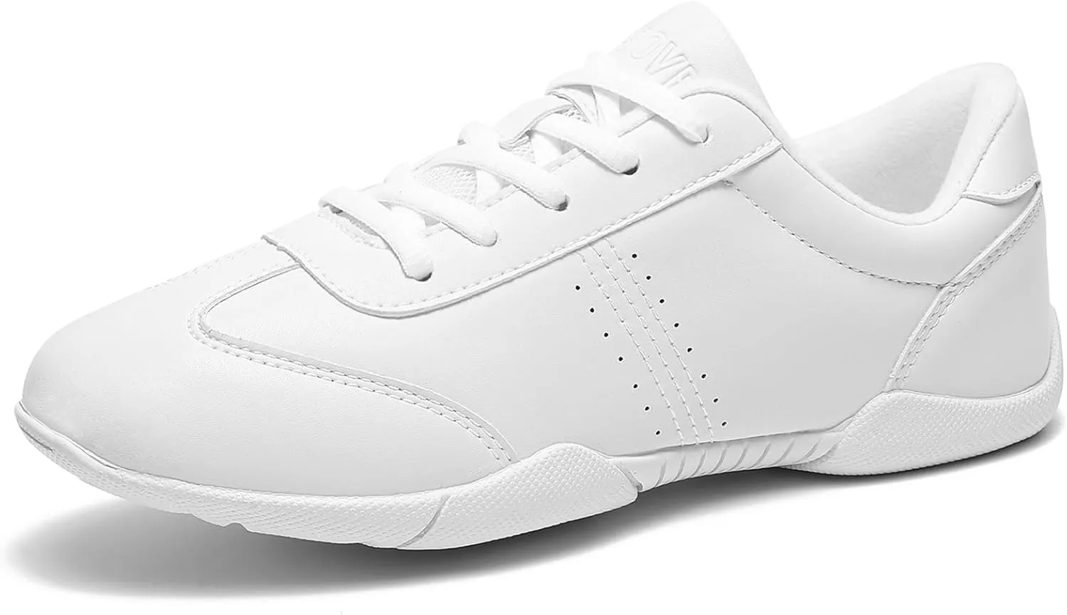 Cheer Shoes for Girls Womens White Cheer Shoes Youth Cheerleading Shoes Competition Sports Training Athletic Comfortable Flats Breathable Soft Kids Cheer Sneakers