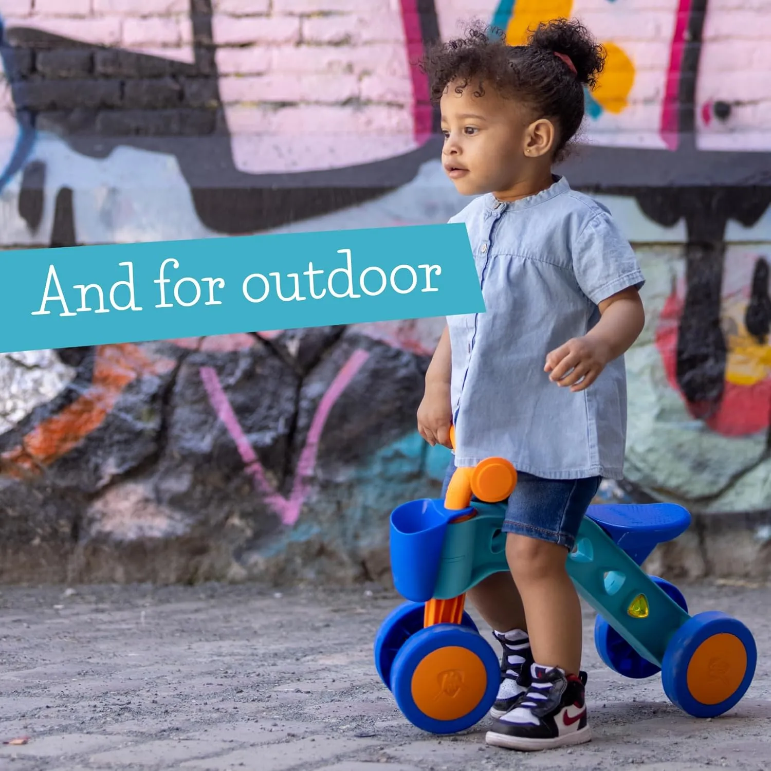 Chillafish Itsibitsi Blocks – First Ride-On Toy with Playblocks & Basket (1–3 Yrs)