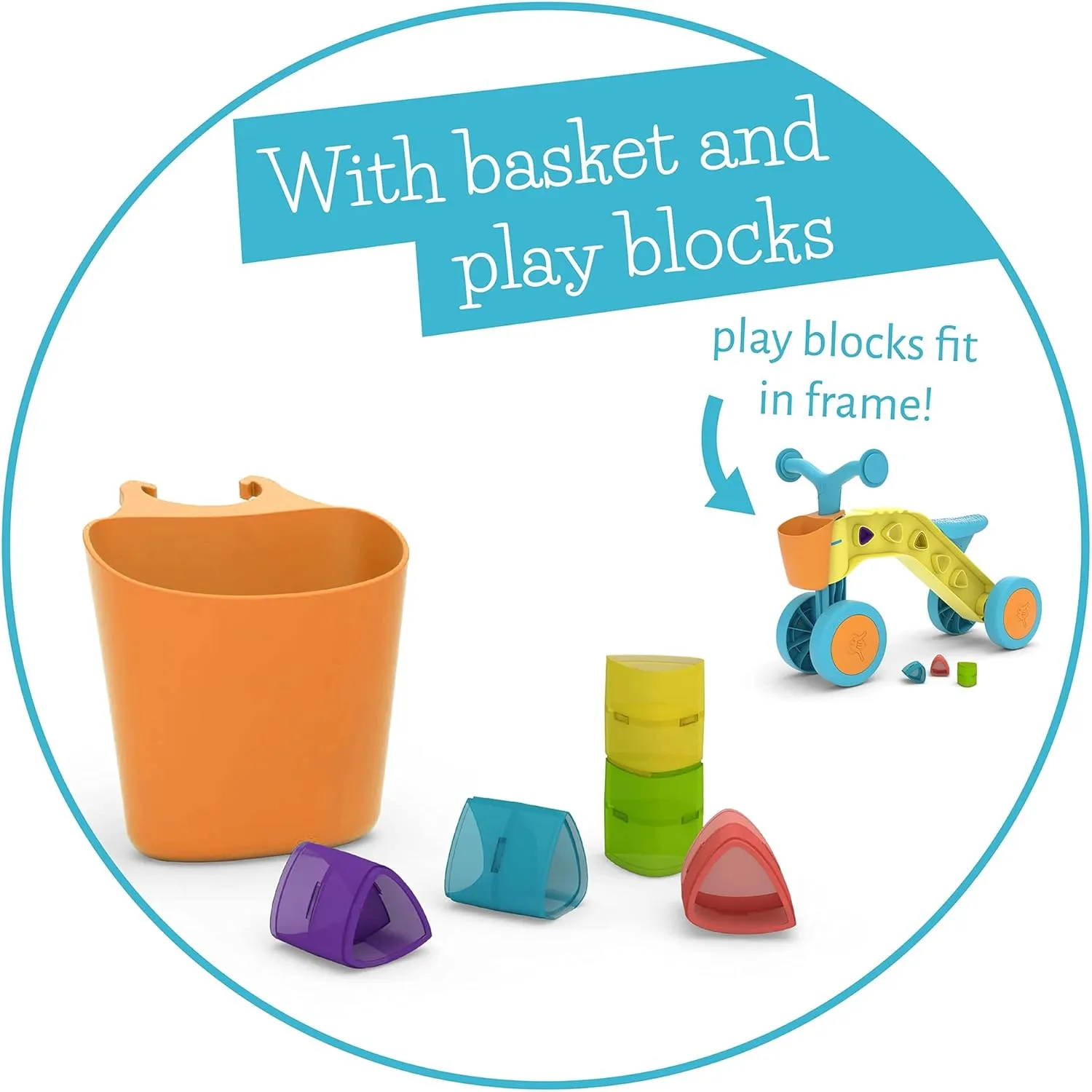 Chillafish Itsibitsi Blocks – First Ride-On Toy with Playblocks & Basket (1–3 Yrs)
