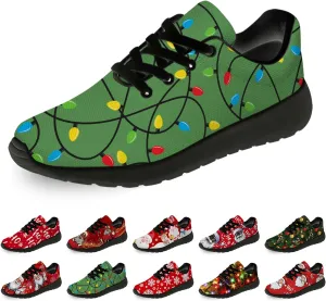 Christmas Shoes for Women Men Running Comfort Lightweight Walking Tennis Sneakers Santa Shoes Gifts for Boy Girl
