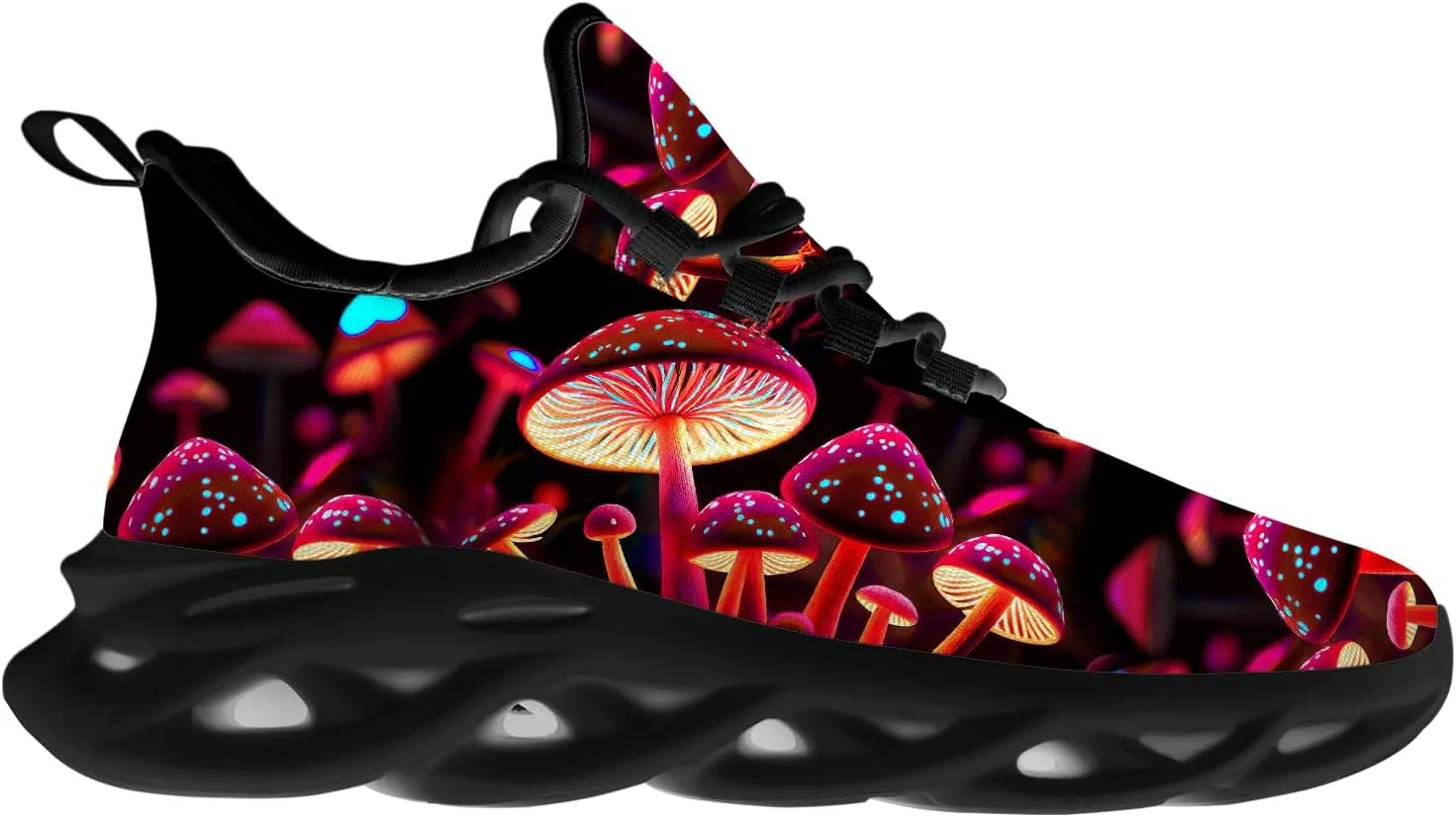 Ciadoon Mushroom Shoes for Women Men Road Running Walking Tennis Breathable Lightweight Sneakers Athletic Shoes Gifts for Men Women