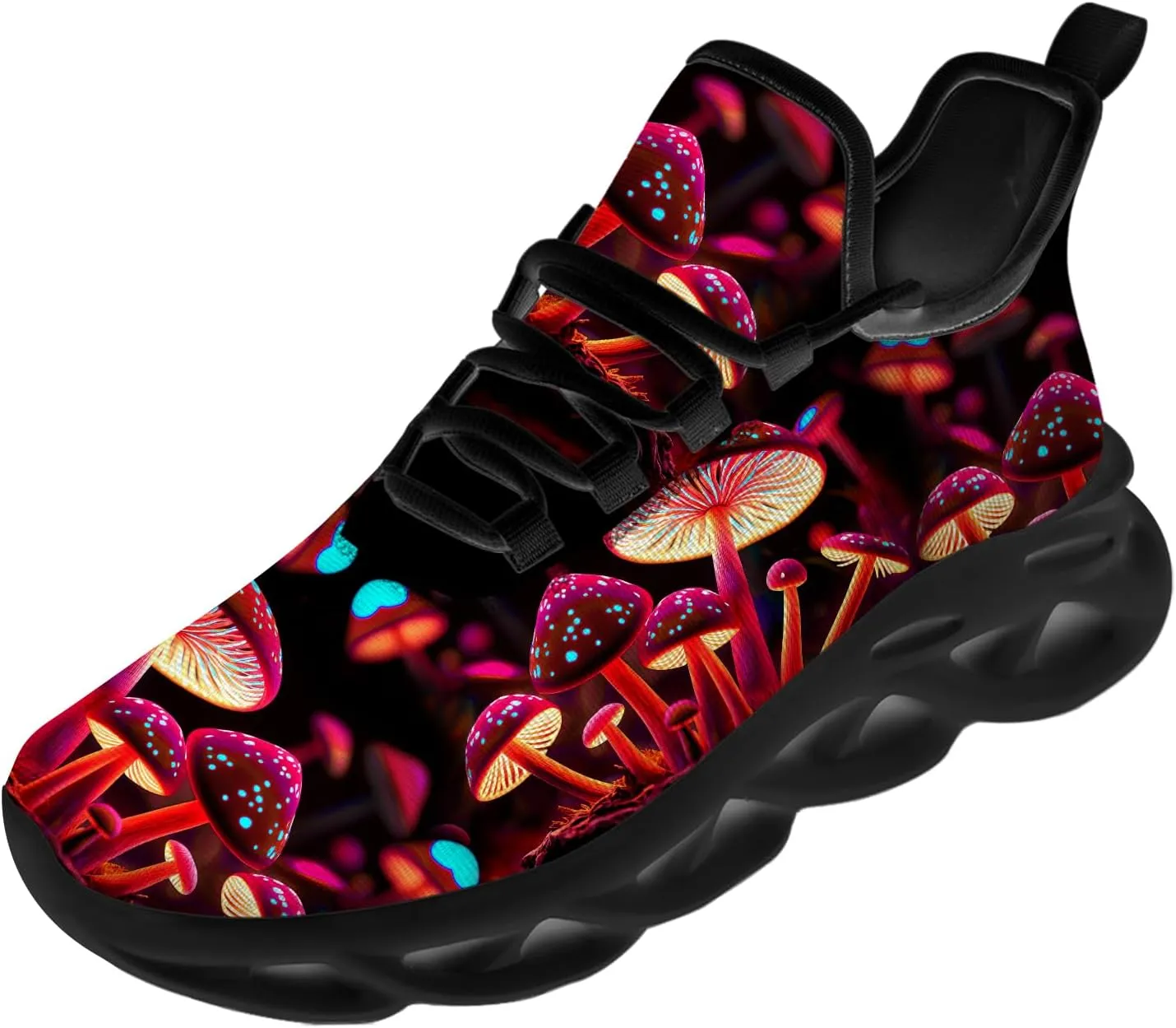 Ciadoon Mushroom Shoes for Women Men Road Running Walking Tennis Breathable Lightweight Sneakers Athletic Shoes Gifts for Men Women