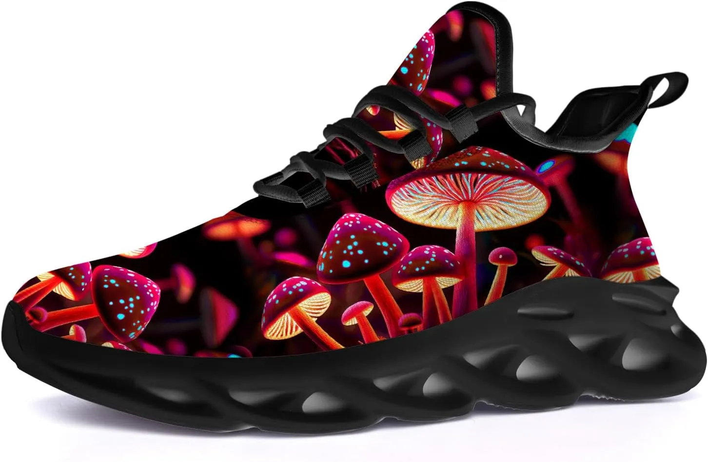 Ciadoon Mushroom Shoes for Women Men Road Running Walking Tennis Breathable Lightweight Sneakers Athletic Shoes Gifts for Men Women