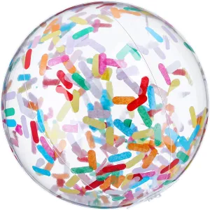 Civaner 10 Pcs Inflatable Glitter Beach Balls 16 Inch Confetti Pool Balls for Party Decorations Blow up Balloon Toys for Outdoor Summer Graduation Wedding Xmas(Colorful)