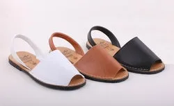 Classic Black Ladies Leather Sandal