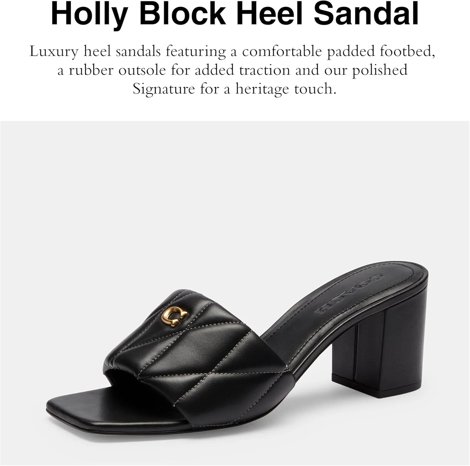 Coach Women's Holly Block Heel Sandal Platform