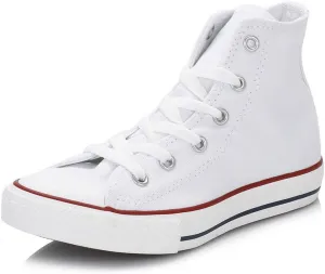 Converse Chuck Taylor All Star Canvas High Top Sneaker, Optical White, 10.5 M US Little Kid