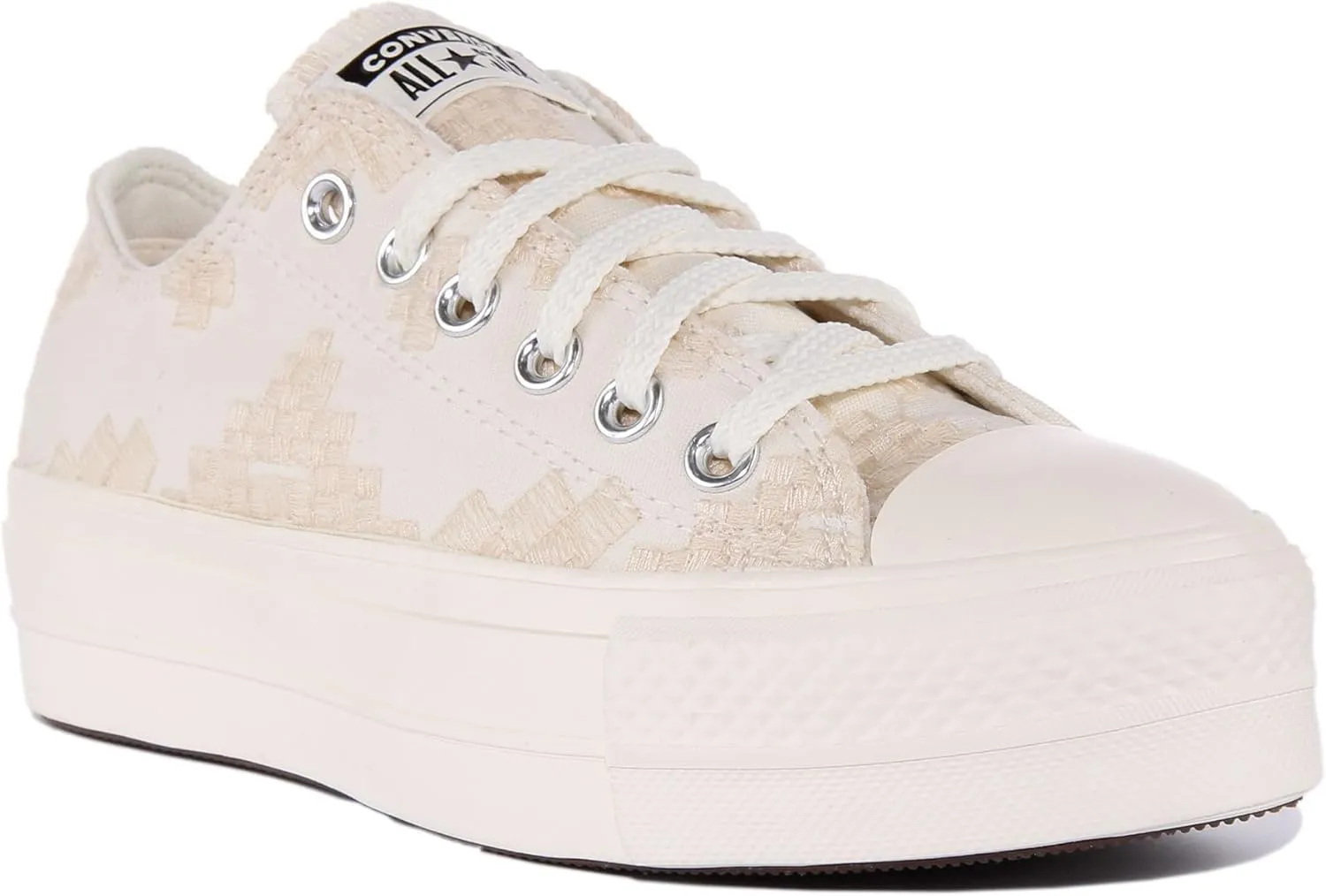 Converse Women's Chuck Taylor All Star Platform Low Top Sneaker Vintage White SZ 8
