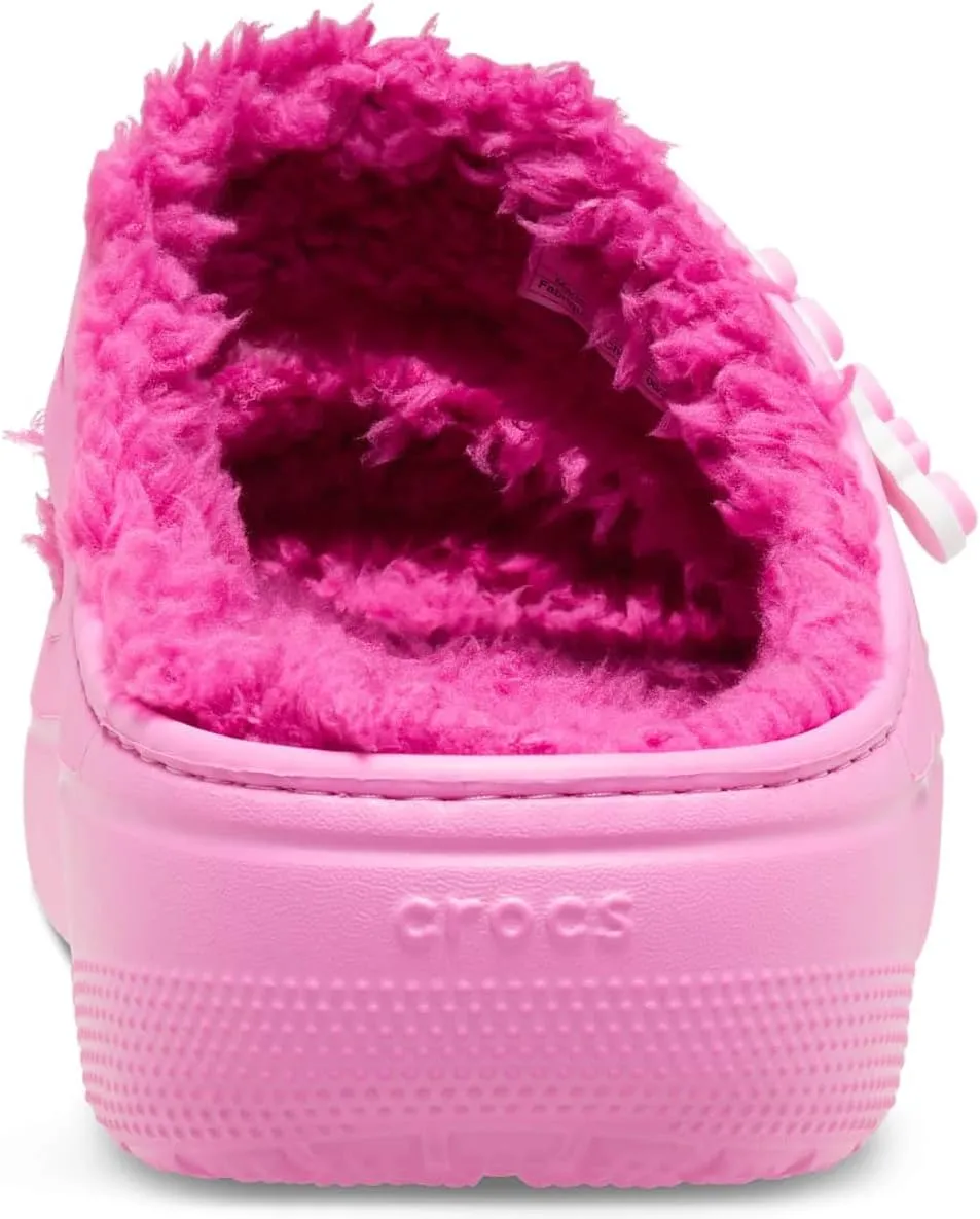 Crocs Unisex-Adult Classic Cozzzy Platform Sandals | Fuzzy Slippers Slide