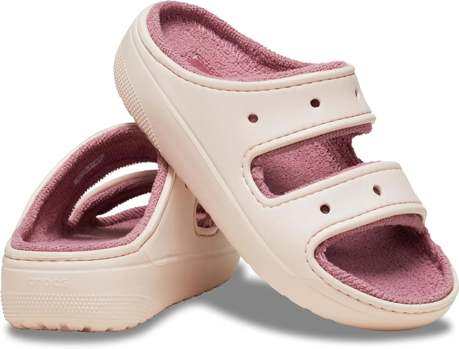 Crocs Unisex-Adult Classic Cozzzy Towel Sandals | Fuzzy Slippers Slide