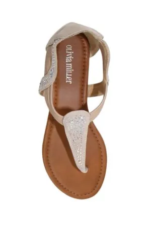 Crystal Embellished Slip On Sandal