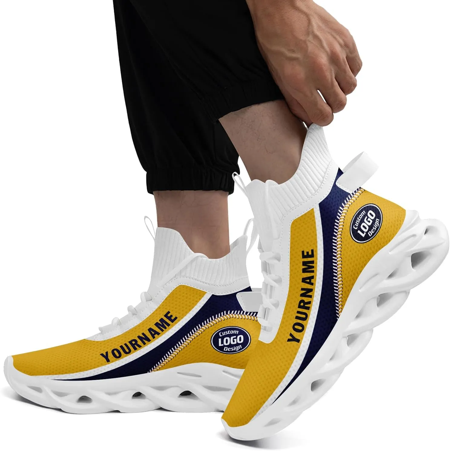 Custom Men Athletic Walking Running Tennis Shoes Fashion Women Hightop Breathable Lightweight Sneaker Unisex Baseball Shoes