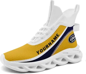 Custom Men Athletic Walking Running Tennis Shoes Fashion Women Hightop Breathable Lightweight Sneaker Unisex Baseball Shoes