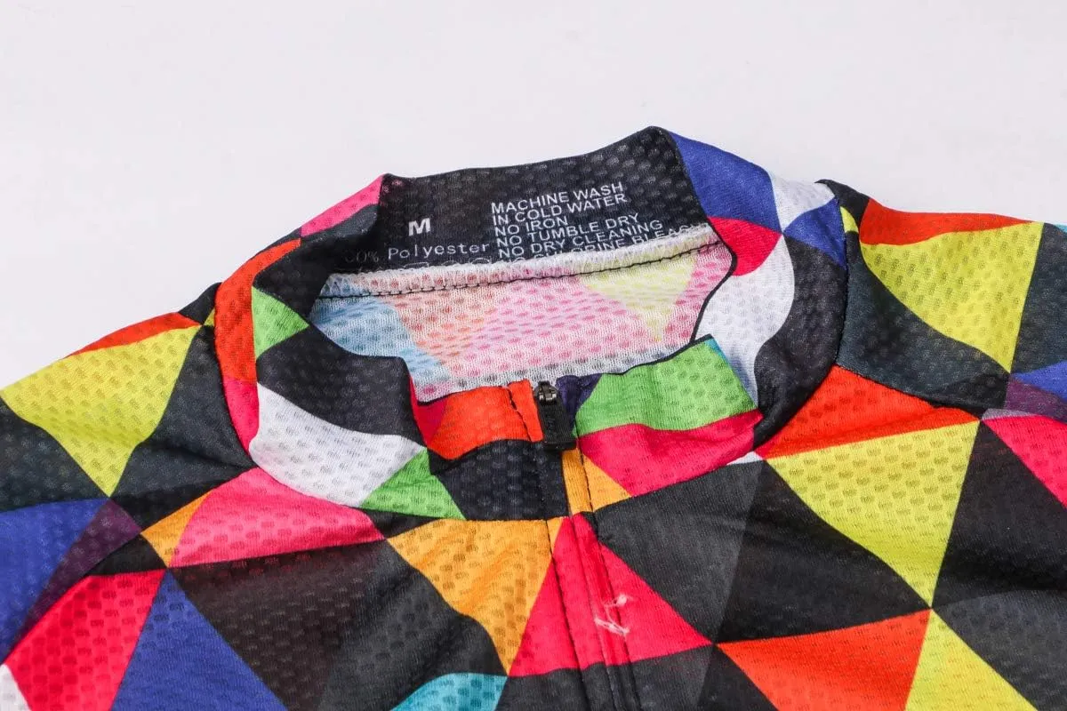 Cycling Jersey Short Sleeve USA Style Bike Tops with Pocket Reflective Stripe