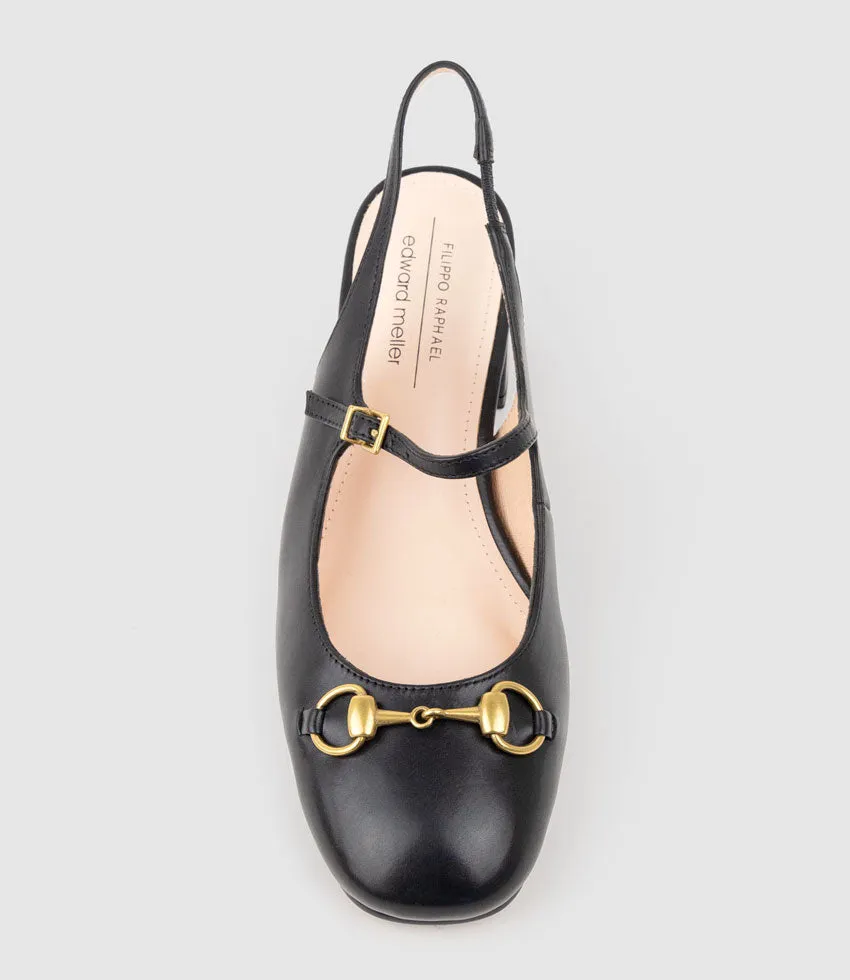 DESIRE45 Mary Jane Slingback Pump in Black Calf