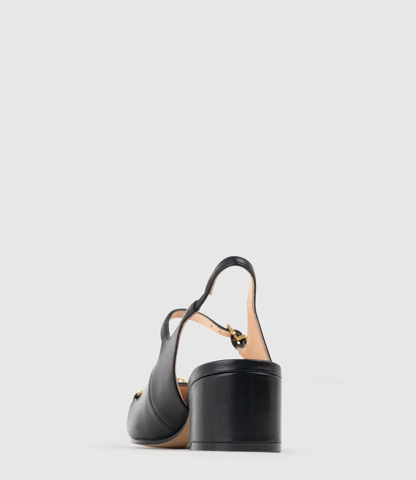 DESIRE45 Mary Jane Slingback Pump in Black Calf