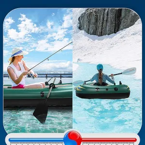 DFT Enjoy Fishing and Leisure with Our 2,3,4,5 Person Inflatable Kayaks, Durable and Self-Contained Air Chamber Inflatable Boats(Color:HH)