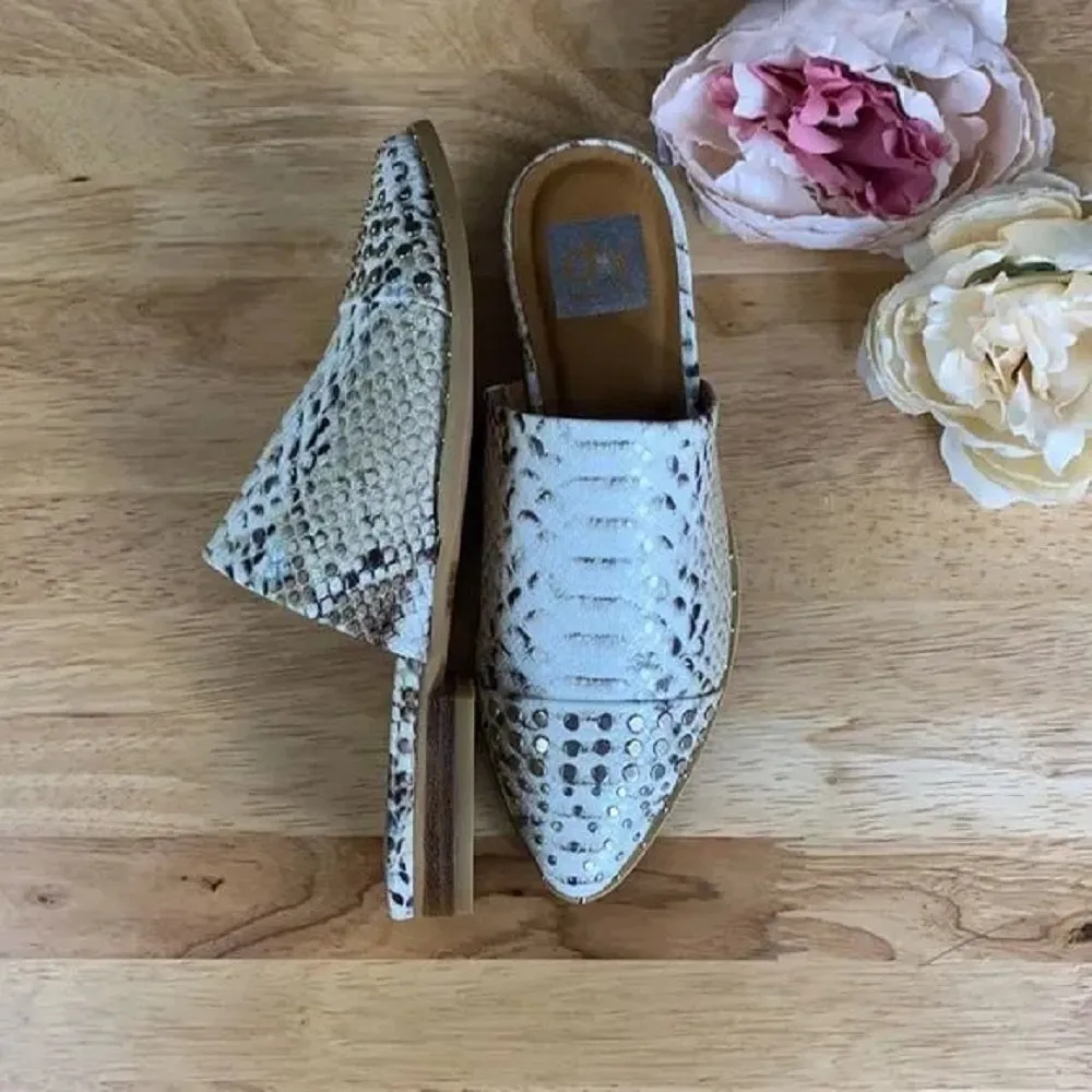 Dolce Vita Snake Print Mules 5M