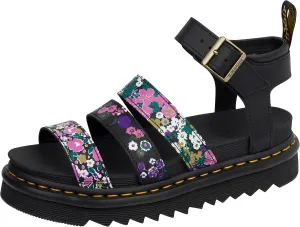 Dr. Martens Women's Blaire Fisherman Sandal, Black Hydro Print, 7