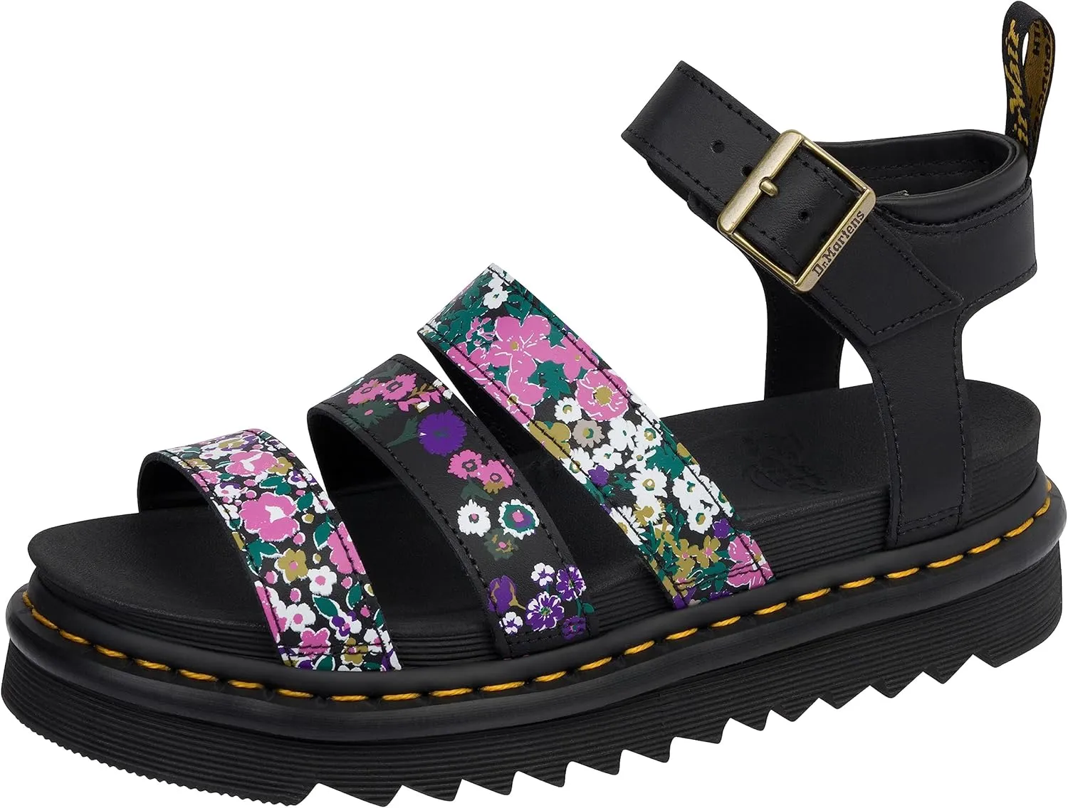 Dr. Martens Women's Blaire Fisherman Sandal, Black Hydro Print, 7