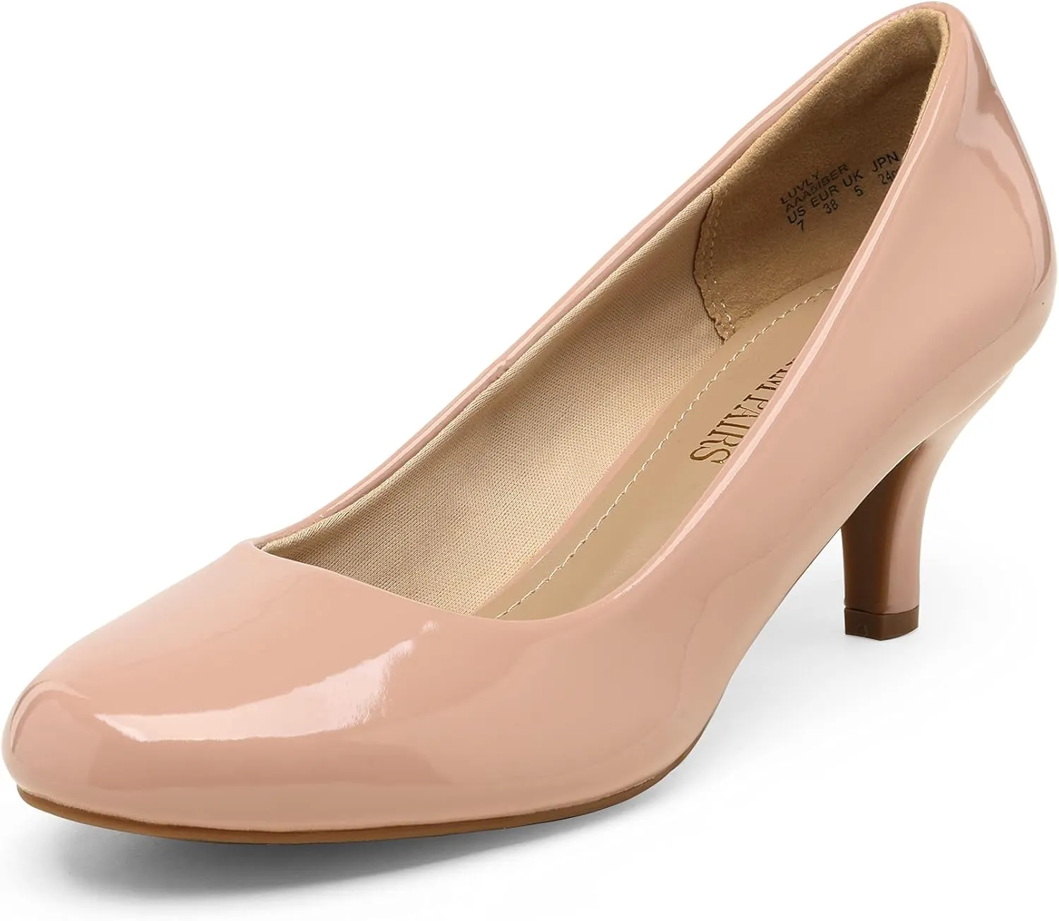 DREAM PAIRS Women's Dress Comfortable Low Heel Pump Shoes