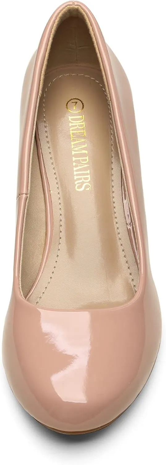 DREAM PAIRS Women's Dress Comfortable Low Heel Pump Shoes
