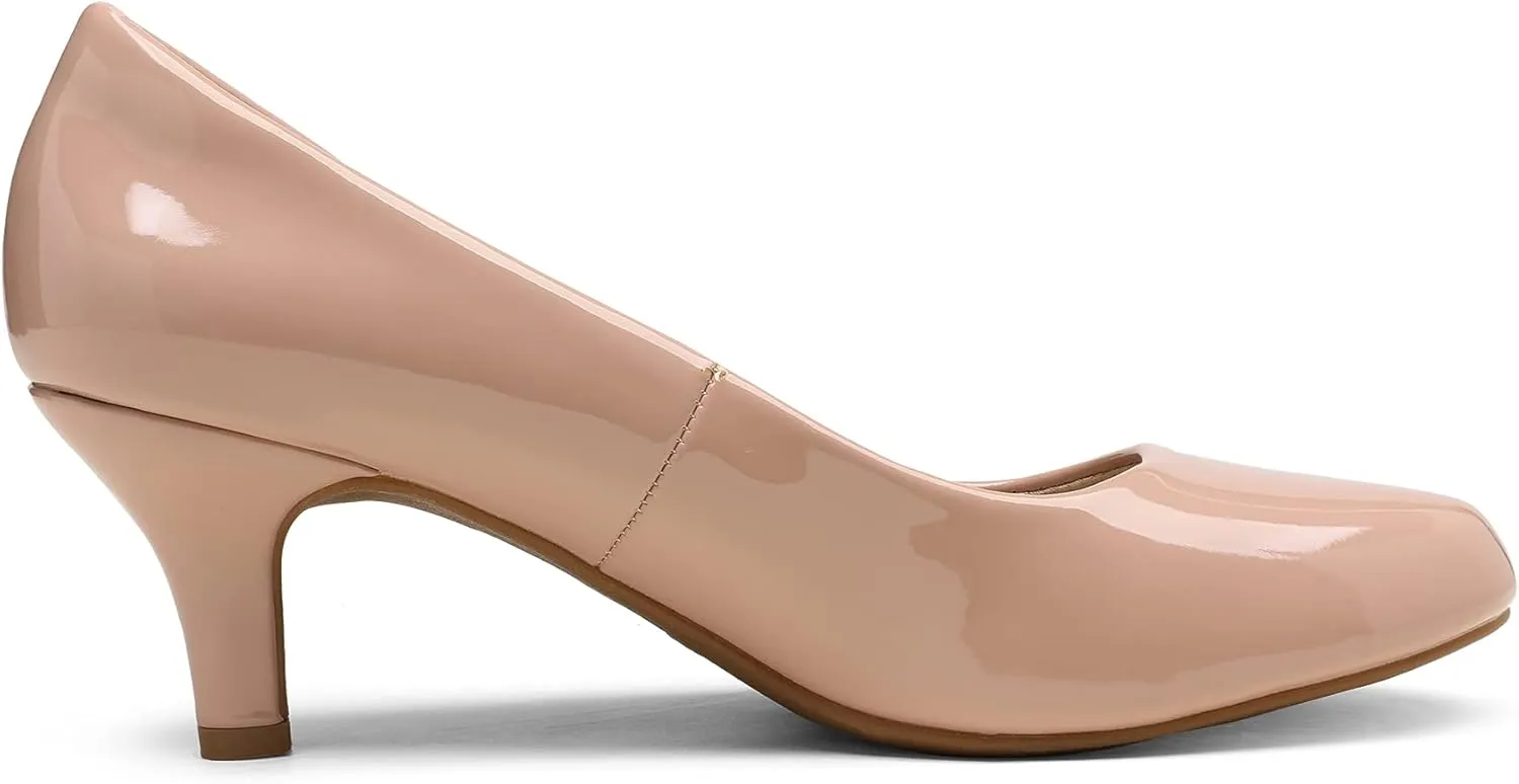 DREAM PAIRS Women's Dress Comfortable Low Heel Pump Shoes
