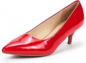 DREAM PAIRS Women's Pumps Kitten Heel Pointed Toe Shoes for Women Comfortable Office Work Dress Shoes