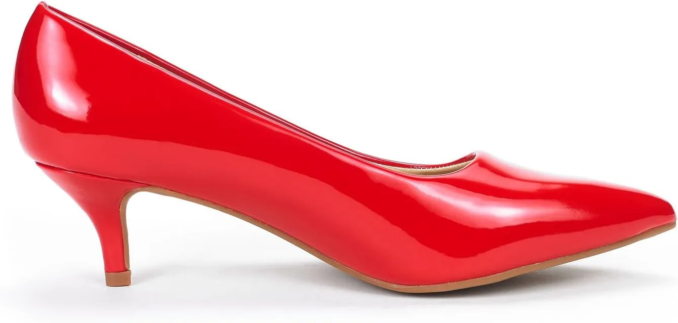 DREAM PAIRS Women's Pumps Kitten Heel Pointed Toe Shoes for Women Comfortable Office Work Dress Shoes