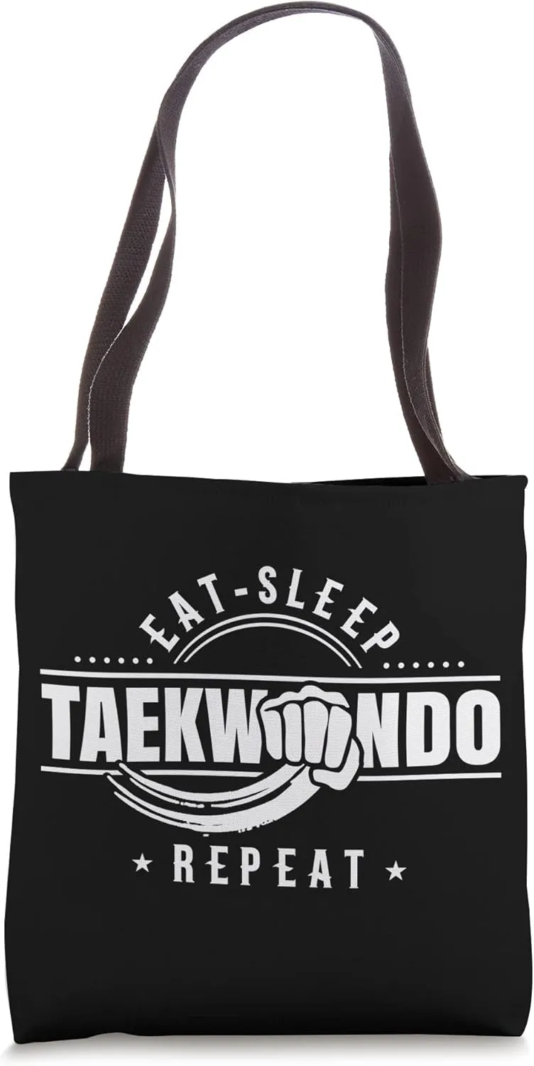 Eat Sleep Taekwondo Repeat Tae Kwon Do Fighter Martial Arts Tote Bag