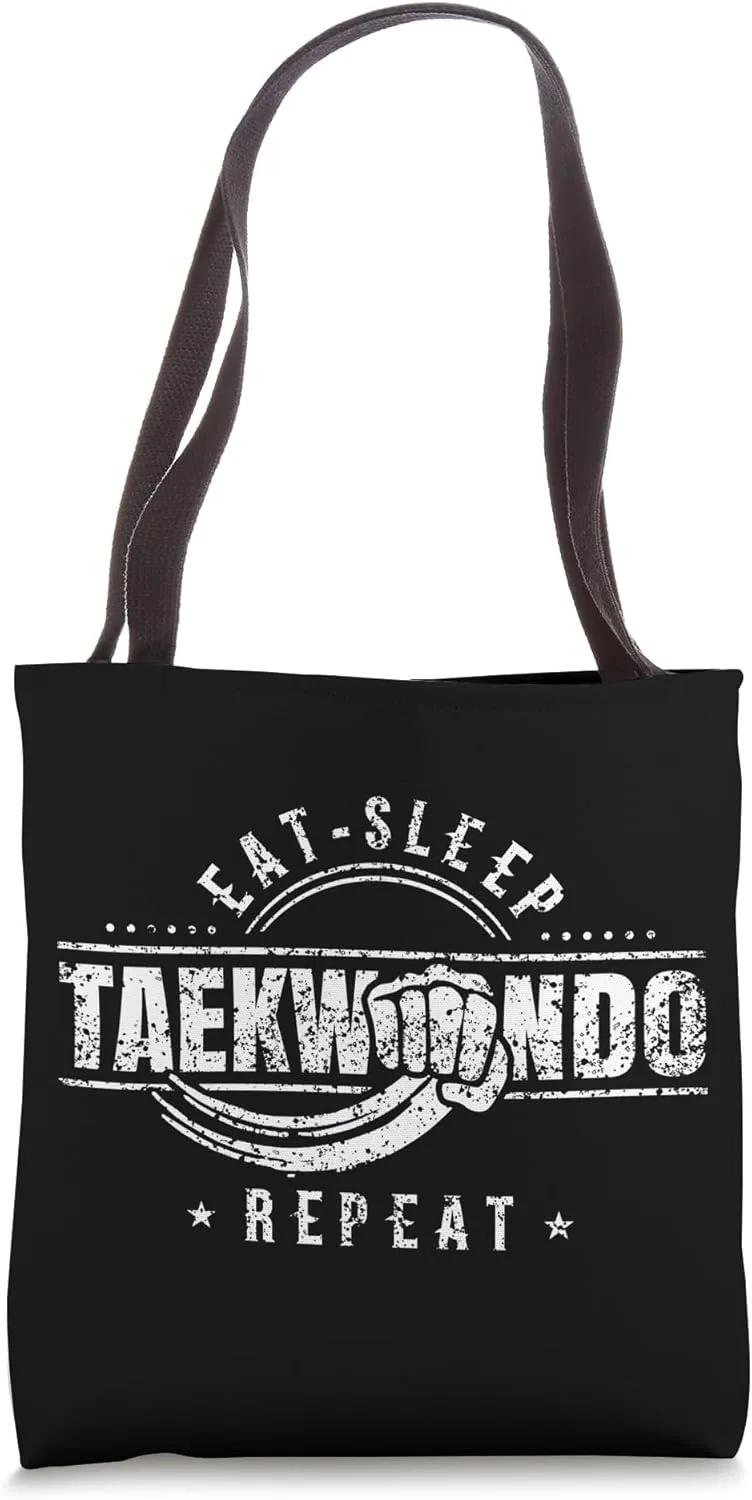 Eat Sleep Taekwondo Repeat Tae Kwon Do Fighter Martial Arts Tote Bag