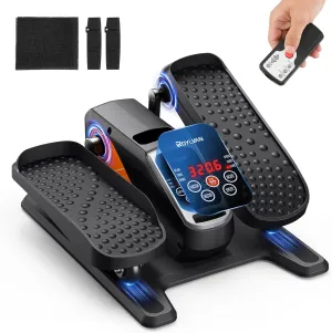 Elliptical Exercise Machine, Under Desk Ellipse Leg Exerciser for Home Office, Quiet Electric Seated Pedal Elliptical for Seniors with 12 Adjustable Speeds, Remoter, Footstraps