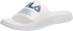 Fila Women's Drifter Lux Clear Slide Sandal, White Red Navy, 10