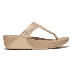 FitFlop Women's Lulu Crystal Toe-Post Latte Beige