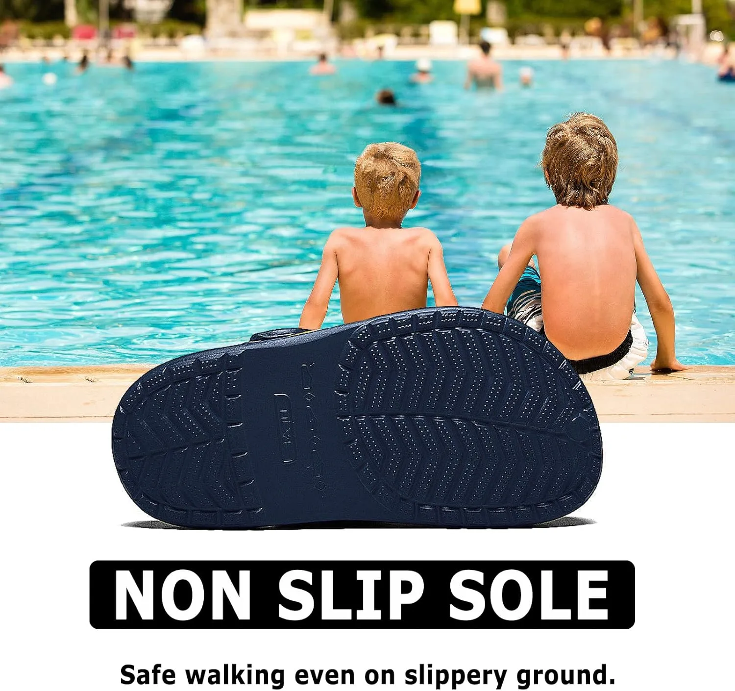 FLIOZY Boys Girls Garden Clogs: Classic Graphic Beach Sandals - Summer Slip On Water Shoes - Outdoor Non-Slip Slippers for Toddler Little/Big Kid