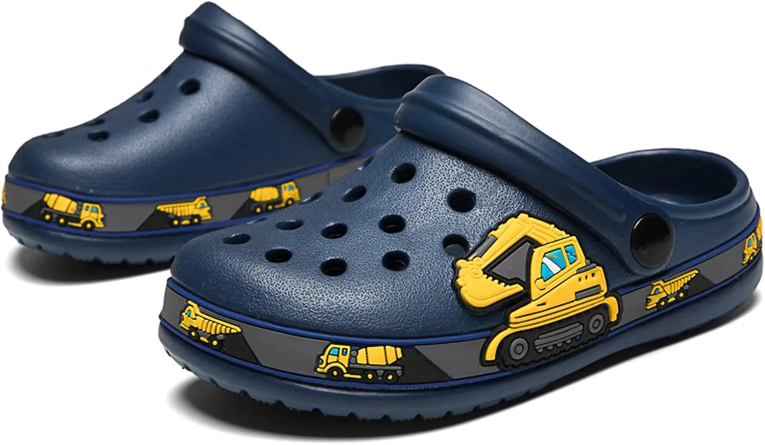 FLIOZY Boys Girls Garden Clogs: Classic Graphic Beach Sandals - Summer Slip On Water Shoes - Outdoor Non-Slip Slippers for Toddler Little/Big Kid