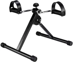 Folding Pedal Exerciser,Portable Mini Exercise Bike with Adjustable Resistance and Easy to Assemble for Legs and Arms Workout Pedal Trainer