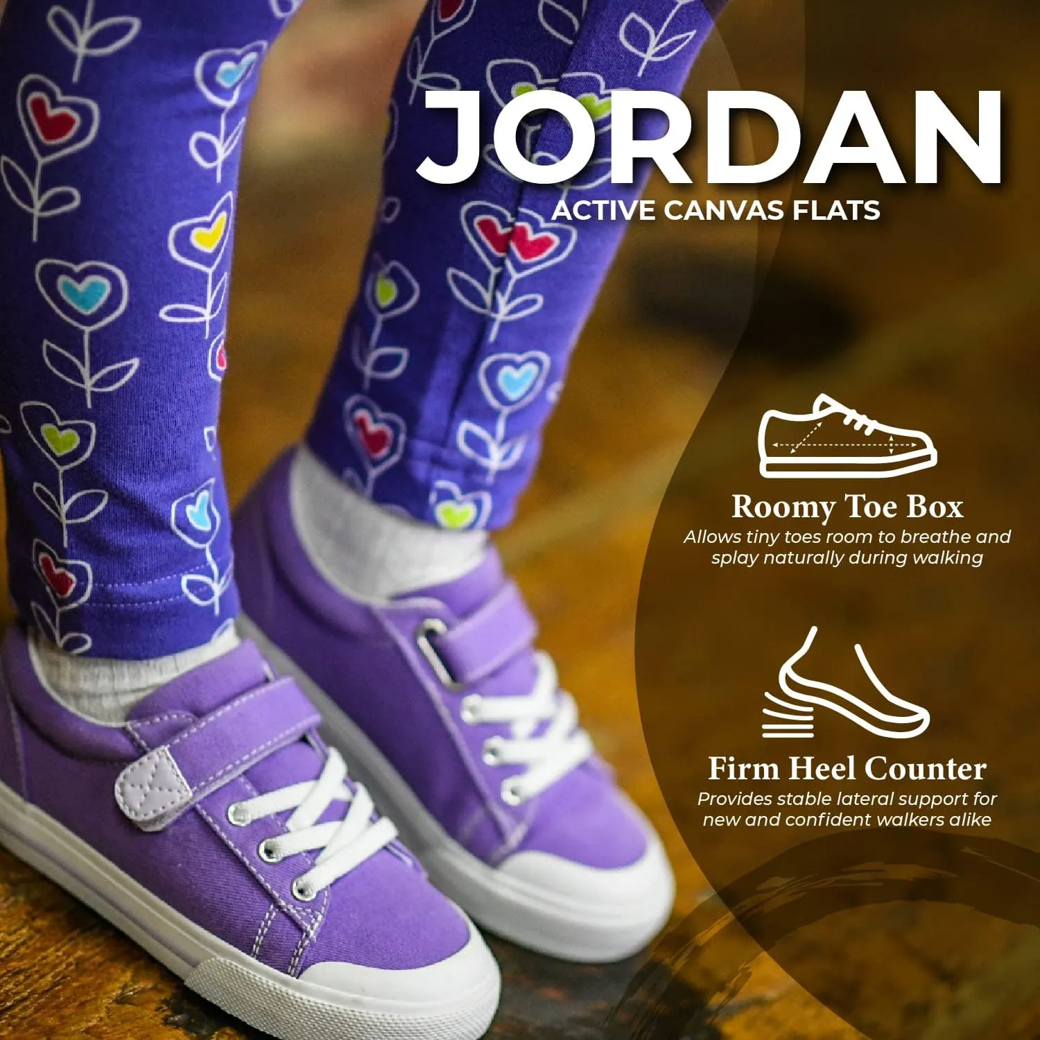 FOOTMATES Jordan Strap Canvas Flats Boys and Girls Shoes - Tennis Sneakers w/Wide Toe Box, Custom-Fit Insoles, Vulcanized Outsoles - for Infants, Toddlers, Little Kids, Ages 0-8