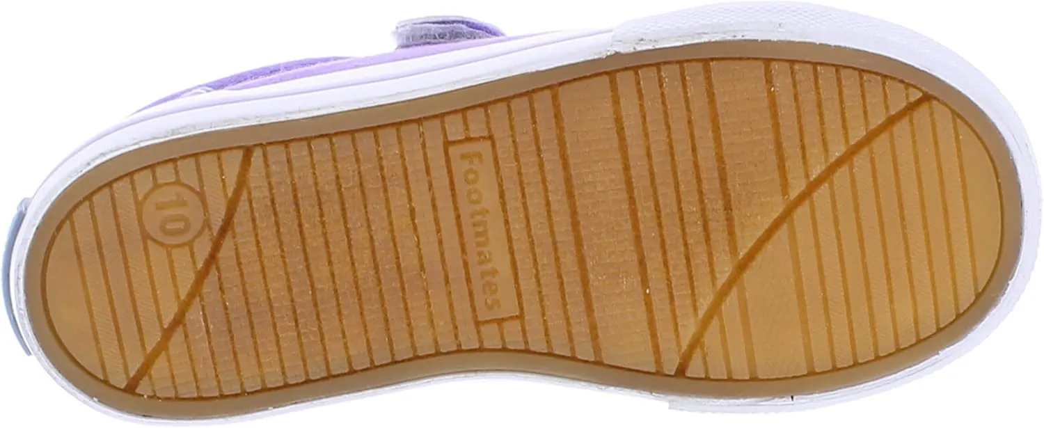 FOOTMATES Jordan Strap Canvas Flats Boys and Girls Shoes - Tennis Sneakers w/Wide Toe Box, Custom-Fit Insoles, Vulcanized Outsoles - for Infants, Toddlers, Little Kids, Ages 0-8